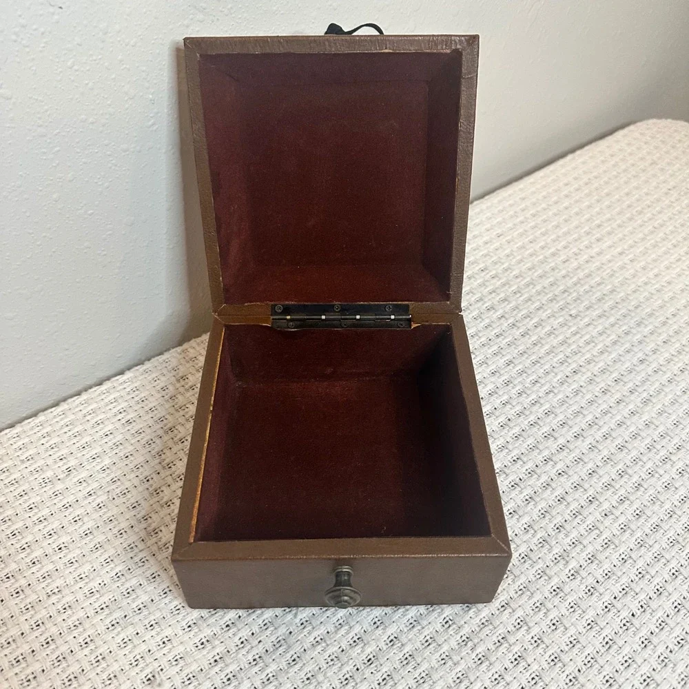 Equestrian Jewelry Box Brown Horse Tassel Dark Academia Velvet Western Cowgirl